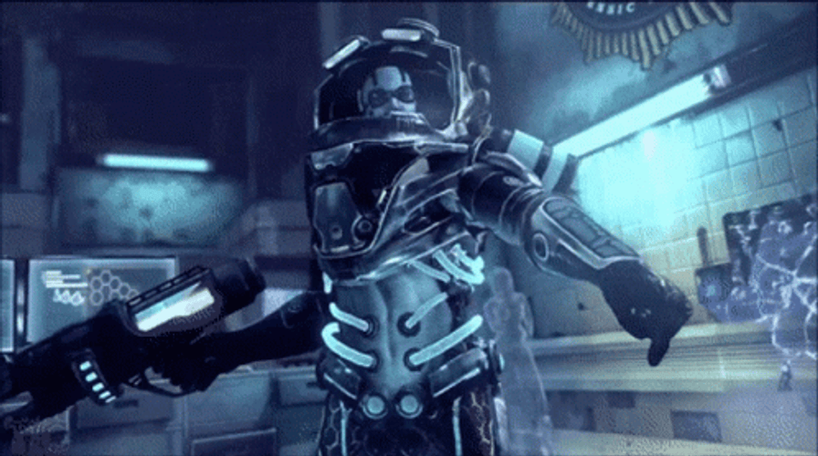 Mr Freeze Pointing Gun Arkham City GIF