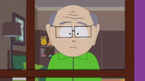 Mr Garrison Looking Through Window GIF