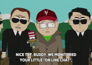 Mr Garrison Surrounded By Guys In Black Suit GIF