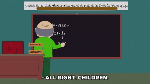 Mr Garrison Writing On Blackboard GIF