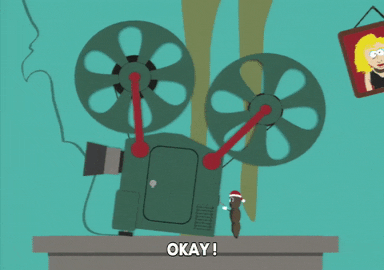 Mr Hankey Turn On Camera While Watching Film GIF