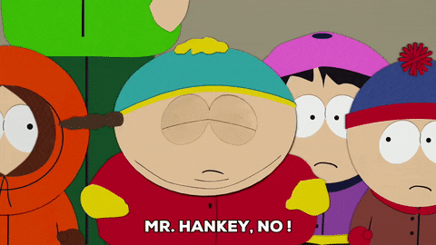 Mr Hankey Kiss Eric Cartman On The Face GIF