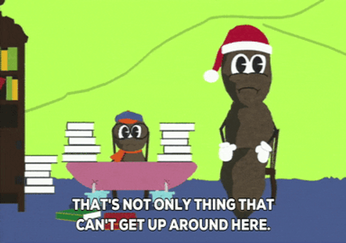 Mr Hankey Talking While Standing GIF