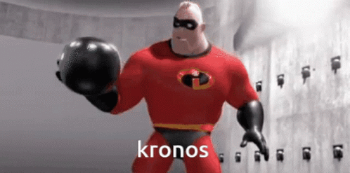 Mr. Incredible From The Movie The Incredibles Is Holding A Black Ball In His Hand . GIF