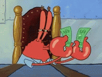 Mr Krabs Lovingly Gazing At Money GIF
