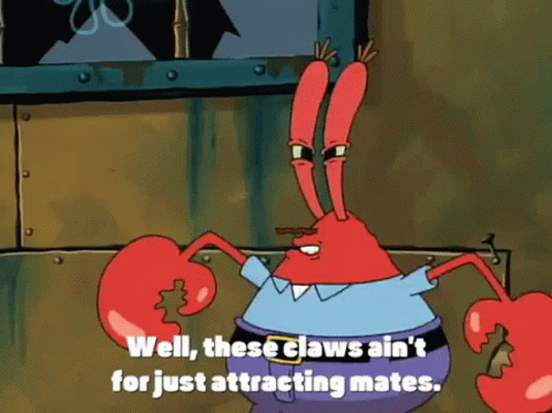 Cocky Mr Krabs Challenging To Fight GIF