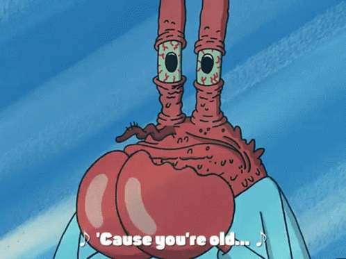 Mr Krabs You're Old Looking At Mirror GIF