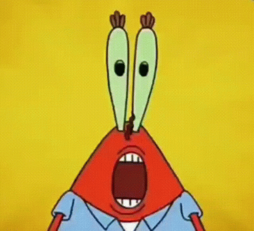 Mr Krabs Shocked Reaction GIF