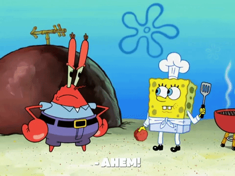 Mr. Krabs Angry Ahem For Tips GIF