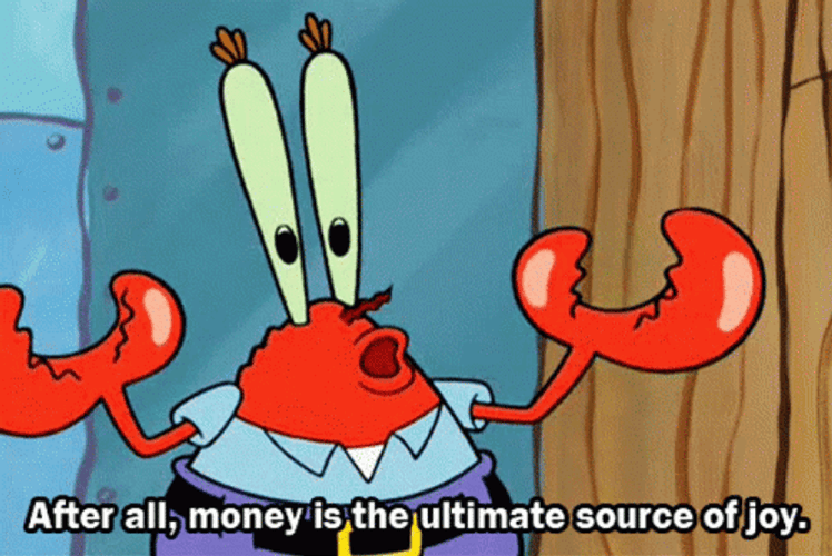 Mr Krabs Money Ultimate Joy GIF