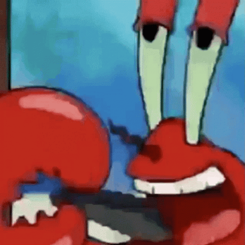 Mr Krabs Running Thru Emergency Door GIF