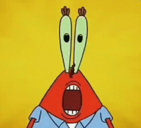 Mr Krabs Shocked Reaction GIF
