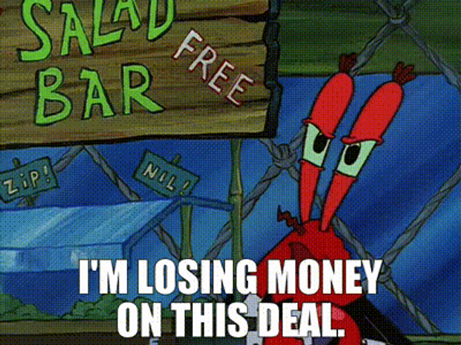 Mr Krabs Worried About Losing Money GIF