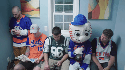 Mr Met Drinking GIF