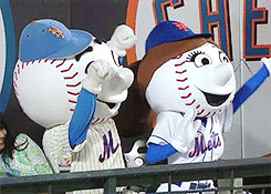 Mr Met Kissing His Partner GIF