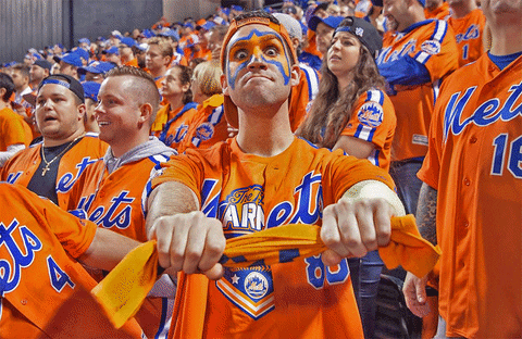 Mr Met Scary Face Supporter GIF