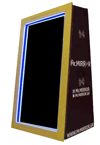 Mr. Mirror Photo Booth Black Gold Frame