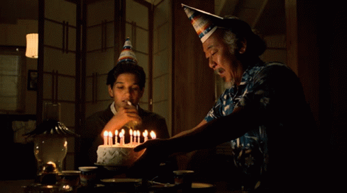 Mr Miyagi Karate Kid Happy Birthday To You GIF