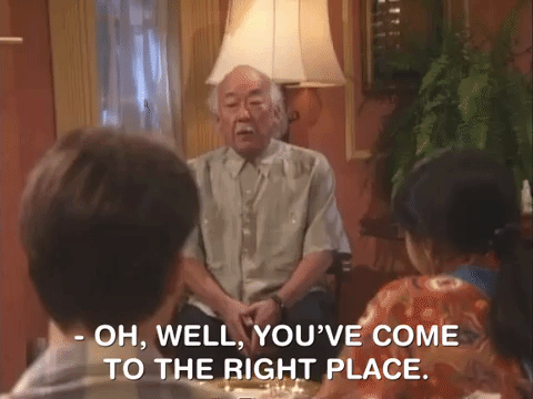Mr Miyagi You've Come To The Right Place GIF