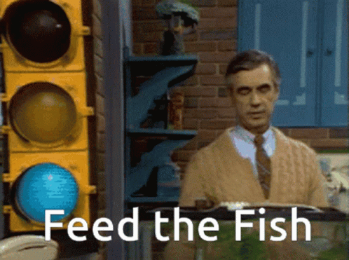 Mr Rogers Feed The Fish GIF