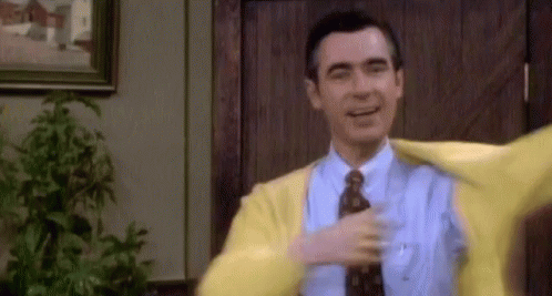 Mr Rogers Wearing Cardigan GIF