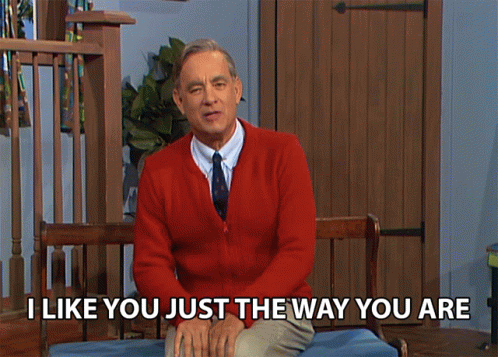 Mr Rogers With His Red Cardigan GIF