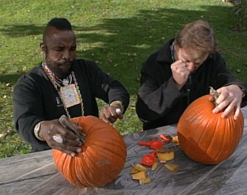 Mr T Conan Obrien Halloween Pumpkins GIF