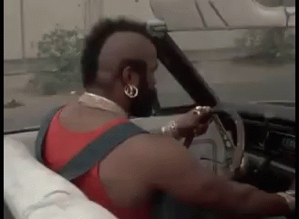 Mr T Driving Sports Car GIF