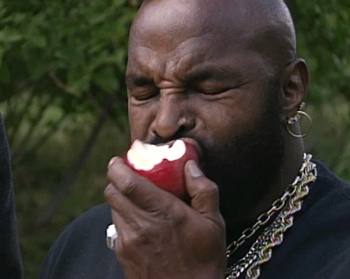Mr T Munching On Apples GIF