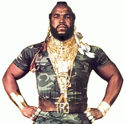 Mr T Shimmering Bling Pose GIF