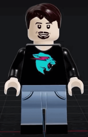 Mrbeast Lego Minifigure GIF