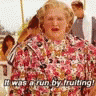 Comedian Robin Williams As Mrs Doubtfire GIF