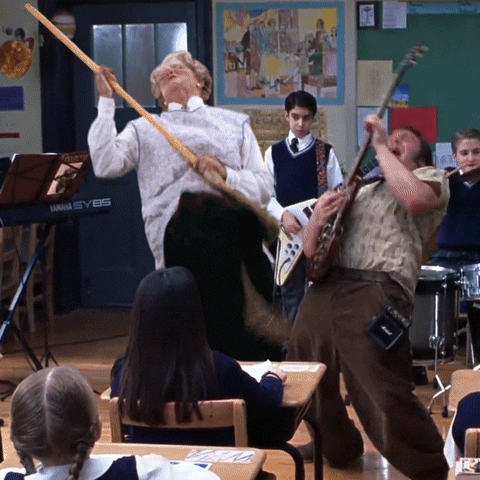 Mrs Doubtfire Black Jack Playing Guitar Mash Up GIF