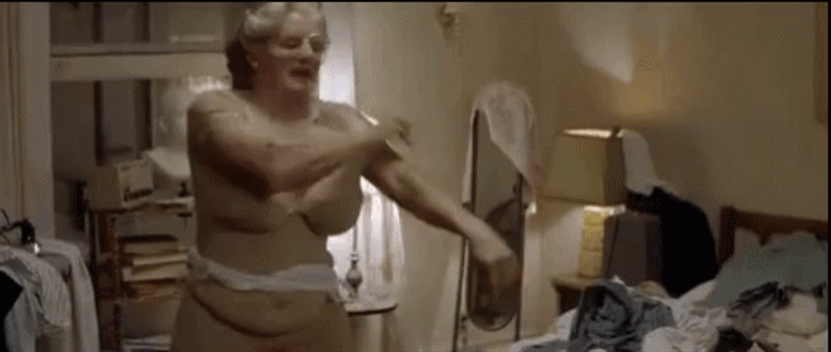 Mrs Doubtfire Changing Outfit GIF
