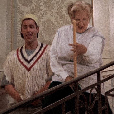 Mrs Doubtfire Robin Willams Adam Sandler Mash Up GIF