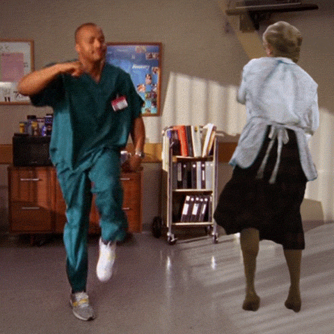 Mrs Doubtfire Scrubs Mash Up Dance GIF
