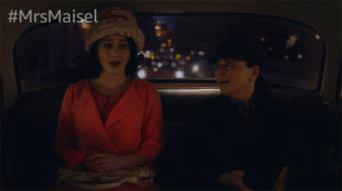 Mrs Maisel and Woman in Car