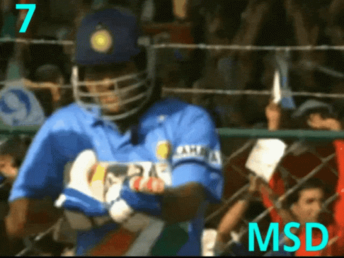 Ms Dhoni Gun Shoot Gesture GIF