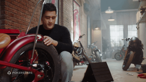 Ms Dhoni Poker Motorbike Rage GIF