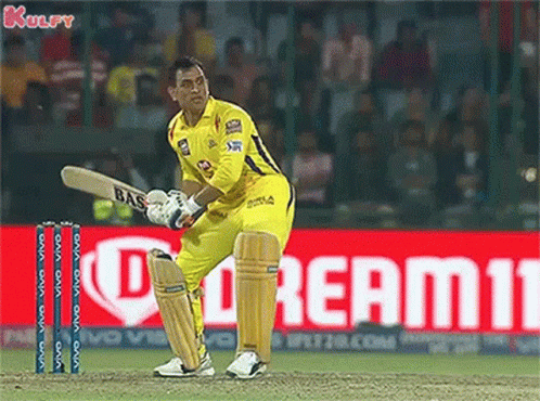 Ms Dhoni Trade Mark Shot GIF