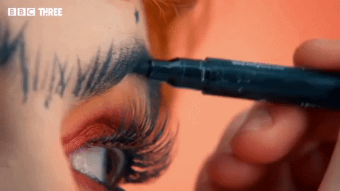 Mua Applies Make Up Eyebrow GIF