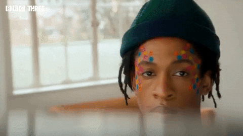 Mua Colorful Make Up Tint On Face GIF