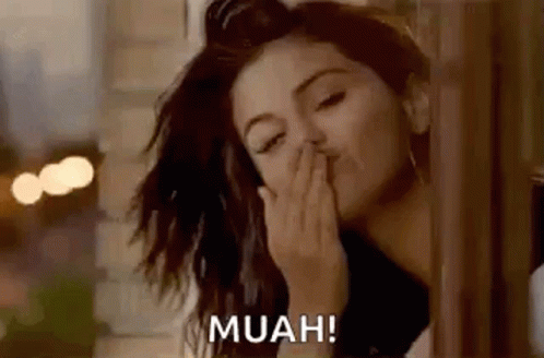 Muah Selena Gomez Flying Kiss GIF