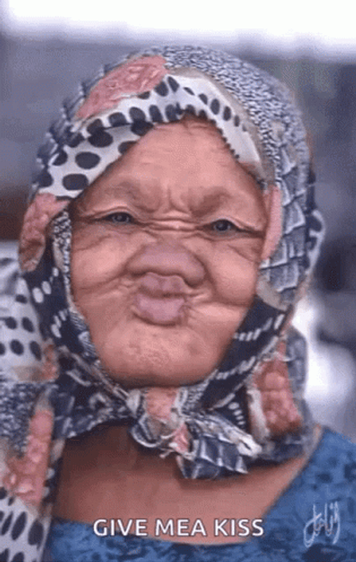 Muah Give Me A Kiss Funny Pouty Lips GIF