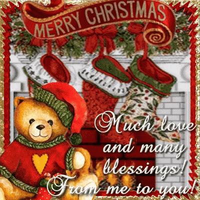 Much Love Christmas Blessing From Me To You GIF