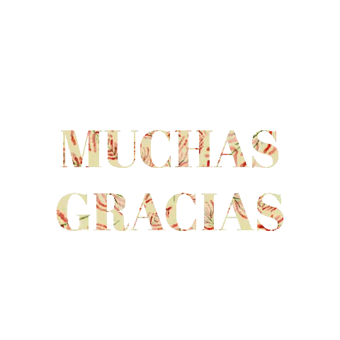 Muchas Gracias Floral Letters