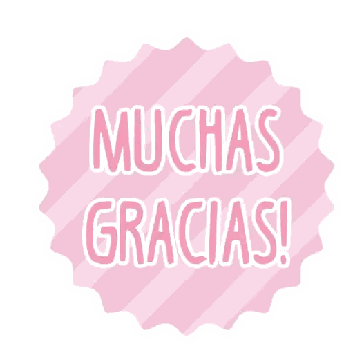 Muchas Gracias Pink Sticker