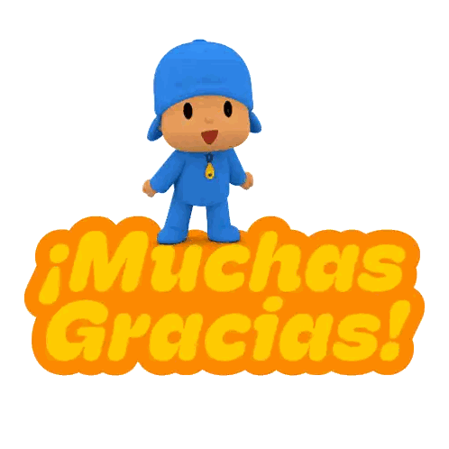Muchas Gracias Sign With Cartoon Character