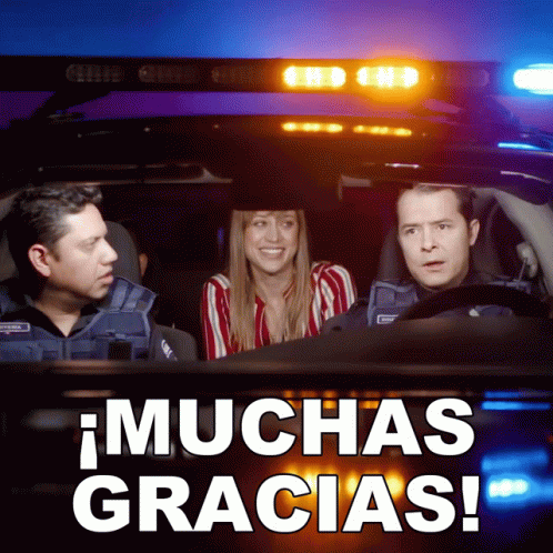 Muchas Gracias Tato Alexander And Two Officers GIF