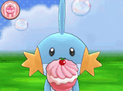 Mudkip Eats Ice Cream GIF